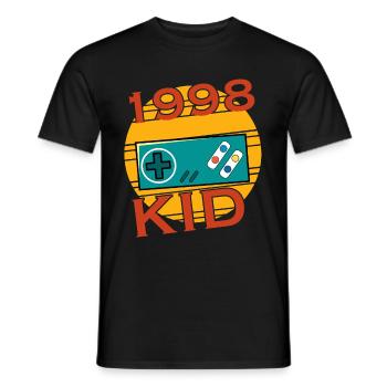 25e anniversaire février Né en 1998 Gamer - T-shirt homme - noir - Devant - AI Model Male 178 light (178cm)