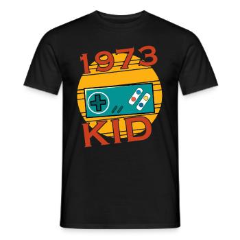 Herzlicher Gamer 1973 Geburtstag Gaming Geschenk - Männer T-Shirt - Schwarz - Vorne - AI Model Male 178 light (178cm)