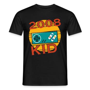 Level 15 Unlocked 15 Years Birthday Gamer - Men's T-Shirt - black - Front - AI Model Male 178 light (178cm)