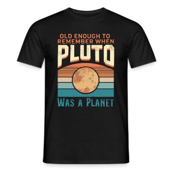 Sonnensystem Planeten alt genug Pluto wissenschaft - Männer T-Shirt - Schwarz - Vorne - AI Model Male 178 light (178cm)