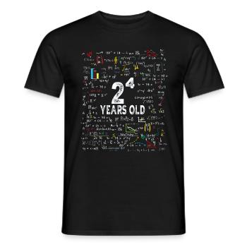 Deux à la puissance de quatre = 16 ans - Mathématiques - T-shirt homme - noir - Devant - AI Model Male 178 light (178cm)