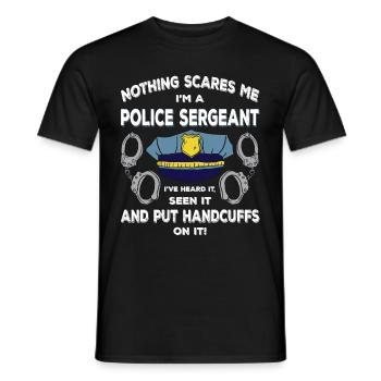 Drôle de policier Citation de police Cadeau - T-shirt homme - noir - Devant - AI Model Male 178 light (178cm)