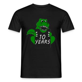 10 years birthday 10th children's birthday - Men's T-Shirt - black - Front - AI Model Male 178 light (178cm)