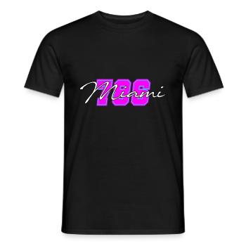 Miami Beach - Men's T-Shirt - black - Front - AI Model Male 178 light (178cm)