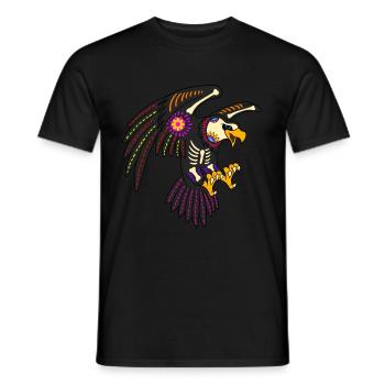 Day of the dead farbiger Adler mexikanisches - Männer T-Shirt - Schwarz - Vorne - AI Model Male 178 light (178cm)