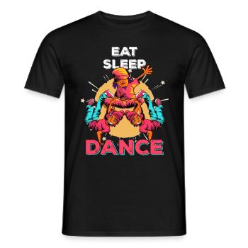 Hip Hop Breakdance Street Dance Dancer Music - Men's T-Shirt - black - Front - AI Model Male 178 light (178cm)