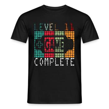 LEVEL 11 UNLOCKED GAMING GAMER BIRTHDAY GIFT - Men's T-Shirt - black - Front - AI Model Male 178 light (178cm)