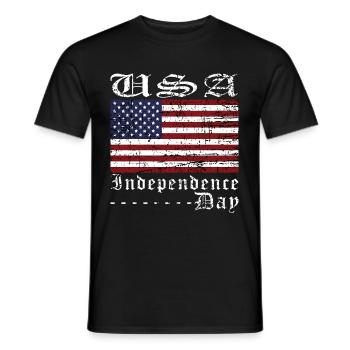 Jour de l’indépendance - T-shirt homme - noir - Devant - AI Model Male 178 light (178cm)