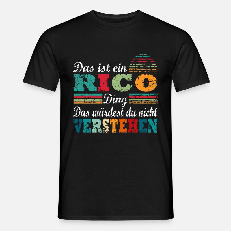 Rico Name - Männer T-Shirt - Schwarz