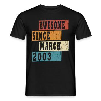 Anniversaire Mars 2003 - T-shirt homme - noir - Devant - AI Model Male 178 light (178cm)