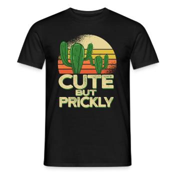 Kaktus Spruch - Männer T-Shirt - Schwarz - Vorne - AI Model Male 178 light (178cm)