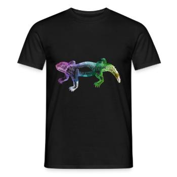 Iguana Reptile Lizard - Men's T-Shirt - black - Front - AI Model Male 178 light (178cm)