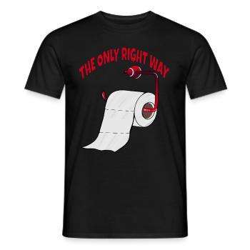 Toilettenpapier Der Richtige Weg lustiges - Männer T-Shirt - Schwarz - Vorne - AI Model Male 178 light (178cm)