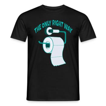 Papier toilette de la bonne façon Fun - T-shirt homme - noir - Devant - AI Model Male 178 light (178cm)