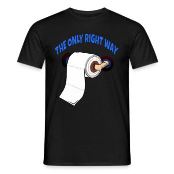 Toilettenpapier Der Richtige Weg lustiges - Männer T-Shirt - Schwarz - Vorne - AI Model Male 178 light (178cm)