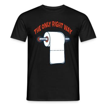 Toilettenpapier Der Richtige Weg lustiges - Männer T-Shirt - Schwarz - Vorne - AI Model Male 178 light (178cm)