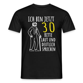 Ich bin jetzt 30 Jahre 30. Geburtstag Deko - Männer T-Shirt - Schwarz - Vorne - AI Model Male 178 light (178cm)