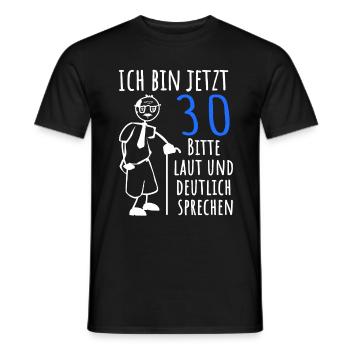 Ich bin jetzt 30 Jahre 30. Geburtstag Deko - Männer T-Shirt - Schwarz - Vorne - AI Model Male 178 light (178cm)
