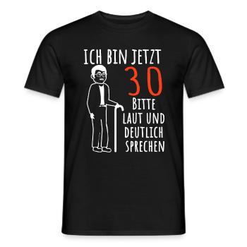 Ich bin jetzt 30 Jahre 30. Geburtstag Deko - Männer T-Shirt - Schwarz - Vorne - AI Model Male 178 light (178cm)