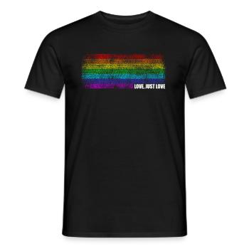 CSD LGBT Rainbow LGBTQ Heart Pride Love - Men's T-Shirt - black - Front - AI Model Male 178 light (178cm)