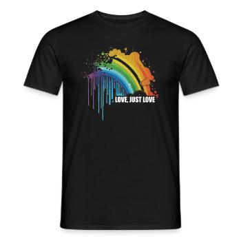 CSD LGBT Rainbow LGBTQ Heart Pride Love - Men's T-Shirt - black - Front - AI Model Male 178 light (178cm)