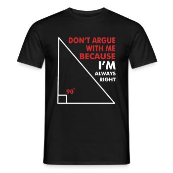 Math Mathematics Mathematician School Nerd Gift - Men's T-Shirt - black - Front - AI Model Male 178 light (178cm)