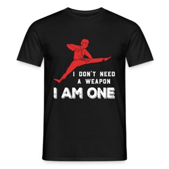 Karate Kung Kampfsport Kickboxen Judo Fu Geschenk - Männer T-Shirt - Schwarz - Vorne - AI Model Male 178 light (178cm)