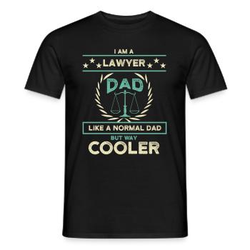 Papa Gift Birth Lawyer Lawyer Lawyer Say - T-shirt homme - noir - Devant - AI Model Male 178 light (178cm)