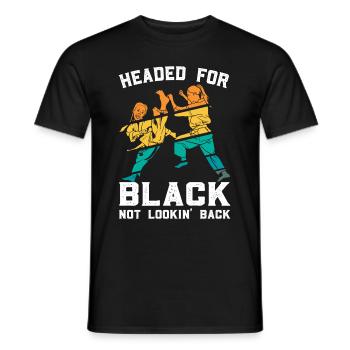 Karate Prinzessin Mädchen Schwarzer Gürtel - Männer T-Shirt - Schwarz - Vorne - AI Model Male 178 light (178cm)
