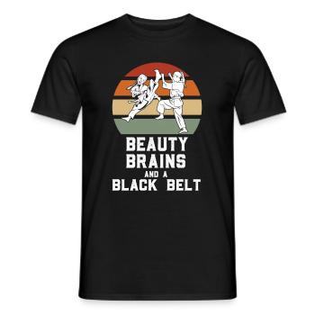 Combattant de judo - T-shirt homme - noir - Devant - AI Model Male 178 light (178cm)