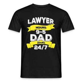 Lawyer Father Husband Hero - Men's T-Shirt - black - Front - AI Model Male 178 light (178cm)