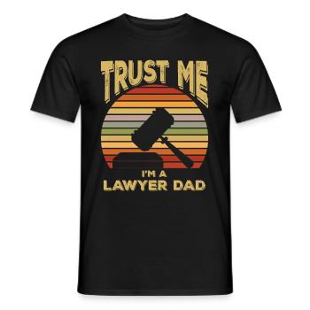 Lawyer Lawyer Lawyer Papa - Men's T-Shirt - black - Front - AI Model Male 178 light (178cm)