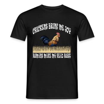 Chicken Chickens Chicken coop Christmas Gift - Men's T-Shirt - black - Front - AI Model Male 178 light (178cm)