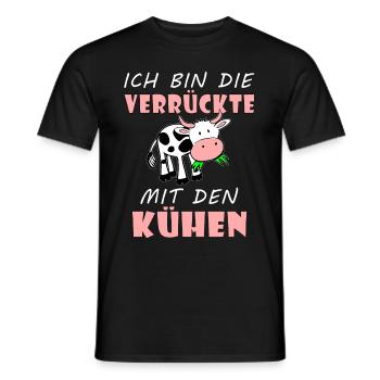 Kuhliebhaber Geschenke lustiger Spruch Kuh Kühe - Männer T-Shirt - Schwarz - Vorne - AI Model Male 178 light (178cm)
