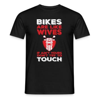 Motorcycle Motorcycling Biker Gear - Men's T-Shirt - black - Front - AI Model Male 178 light (178cm)