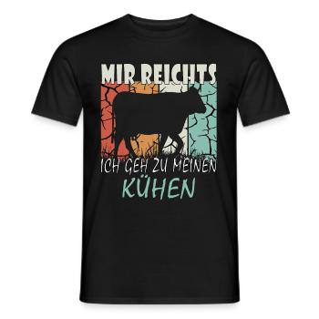 Kuh Landwirt Bauernhof Kinder Landwirtschaft Bauer - Männer T-Shirt - Schwarz - Vorne - AI Model Male 178 light (178cm)
