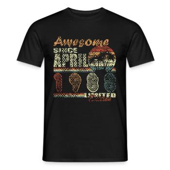 Avril 1988 Anniversaire 1988 Légendes Avril - T-shirt homme - noir - Devant - AI Model Male 178 light (178cm)