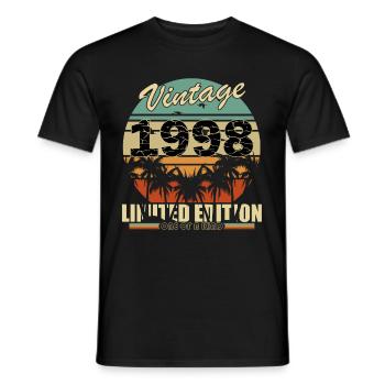 Vintage 1998 Legend Gift Idea - T-shirt homme - noir - Devant - AI Model Male 178 light (178cm)