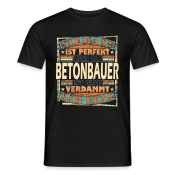 Betonbauer Metallbauer Stahlbetonbauer - Männer T-Shirt - Schwarz - Vorne - AI Model Male 178 light (178cm)