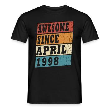 1998 avril - anniversaire 1998 Legends avril - T-shirt homme - noir - Devant - AI Model Male 178 light (178cm)