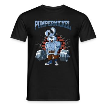 Fitnesstraining Pumpernickel Kreuzheben Fitness - Männer T-Shirt - Schwarz - Vorne - AI Model Male 178 light (178cm)