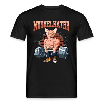 Fitnesstraining Pumpen Muskelkater beim Kreuzheben - Männer T-Shirt - Schwarz - Vorne - AI Model Male 178 light (178cm)