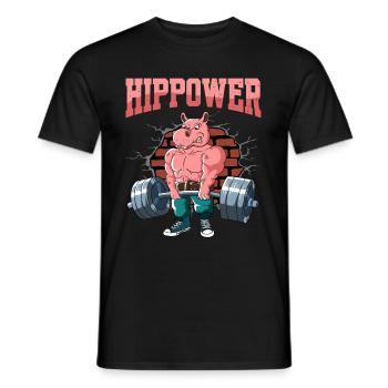Fitness Training Pompes Hippo Deadlift Fitness - T-shirt homme - noir - Devant - AI Model Male 178 light (178cm)