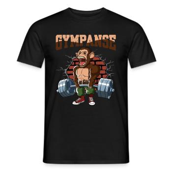 Fitness Training Pompes Gympanse Deadlift Fitness - T-shirt homme - noir - Devant - AI Model Male 178 light (178cm)