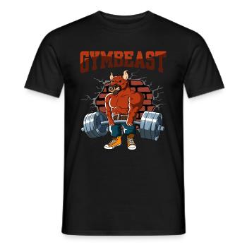 Fitnesstraining Pumpen Bulle Kreuzheben Fitness - Männer T-Shirt - Schwarz - Vorne - AI Model Male 178 light (178cm)
