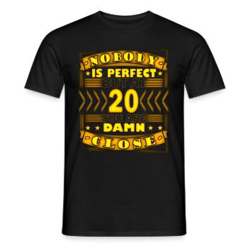 Cadeau d’anniversaire 20e - 20e - 20e - T-shirt homme - noir - Devant - AI Model Male 178 light (178cm)