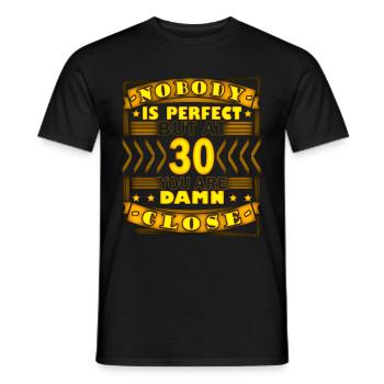 30. Geburtstag - 30 Jahre - Männer T-Shirt - Schwarz - Vorne - AI Model Male 178 light (178cm)