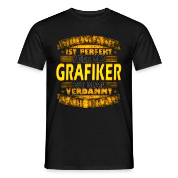 Designerin Grafiker Grafik Designer Künstler - Männer T-Shirt - Schwarz - Vorne - AI Model Male 178 light (178cm)