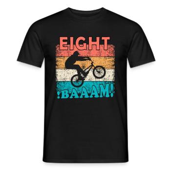8 Anniversaire BMX 8 ans Cadeau - T-shirt homme - noir - Devant - AI Model Male 178 light (178cm)