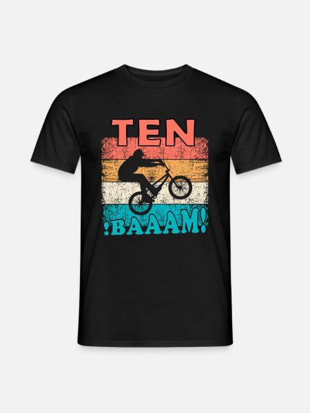 10 Geburtstag Bmx 10 Jahre Geschenk - Männer T-Shirt - Schwarz
